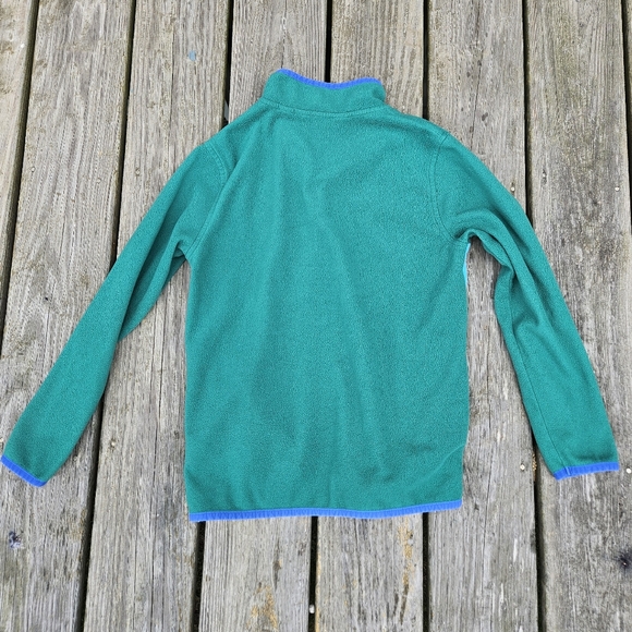 Lands’End Color Block Fleece Blue ans Green - Picture 6 of 7